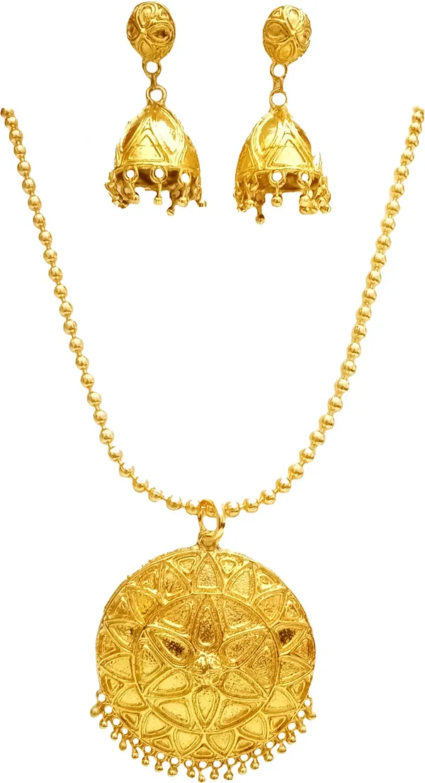 Assamese_Traditional_Gold_Plated_Japi_Chain_Jewellery_Set_For_Women